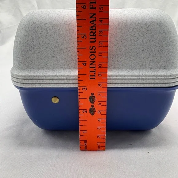 Vintage Caboodles Make Up Storage‎ Organizer Hard Case Mirror 2622 Gray Purple - Picture 11 of 12